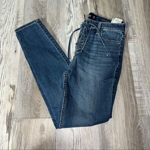 Hollister Women's High Rise Jeans - Dark Blue